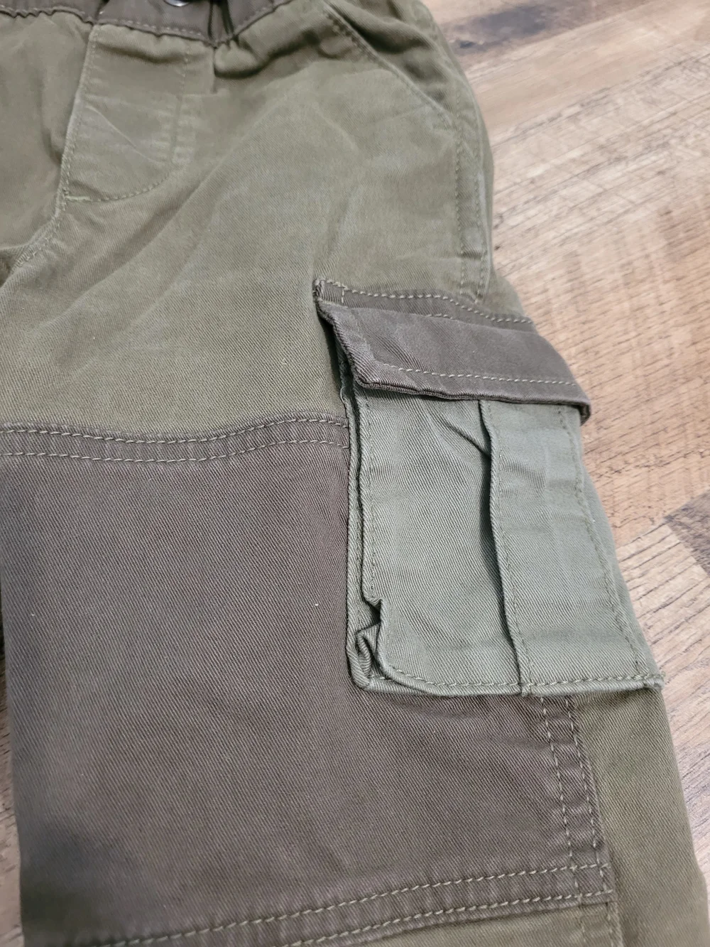 Baby GAP Olive Patchwork Cargo Pants Sz 2 Years Toddler